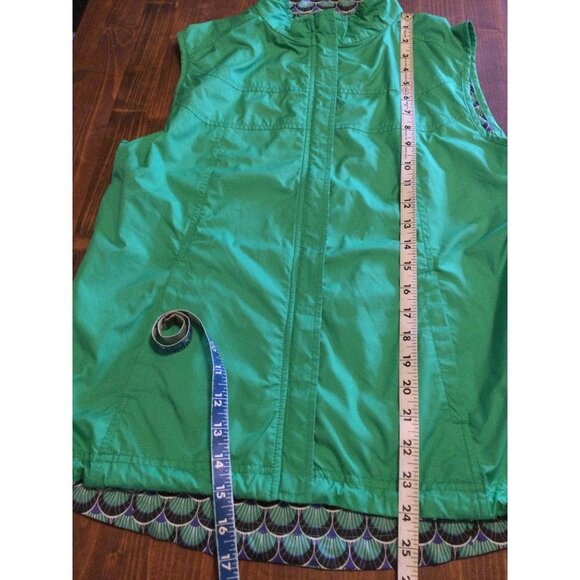 Peter Millar Women's reversible vest Size M Multi color peacock print - Picture 11 of 11